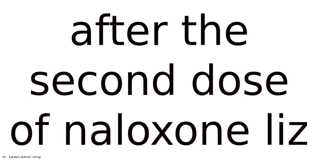 After The Second Dose Of Naloxone Liz