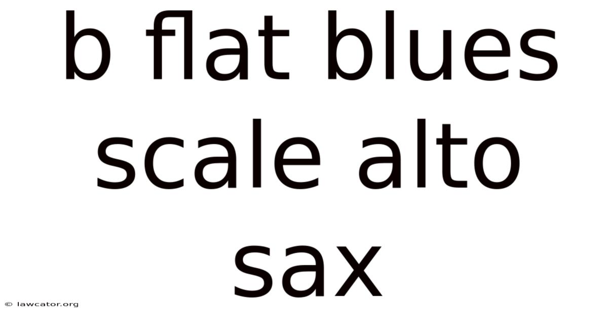 B Flat Blues Scale Alto Sax