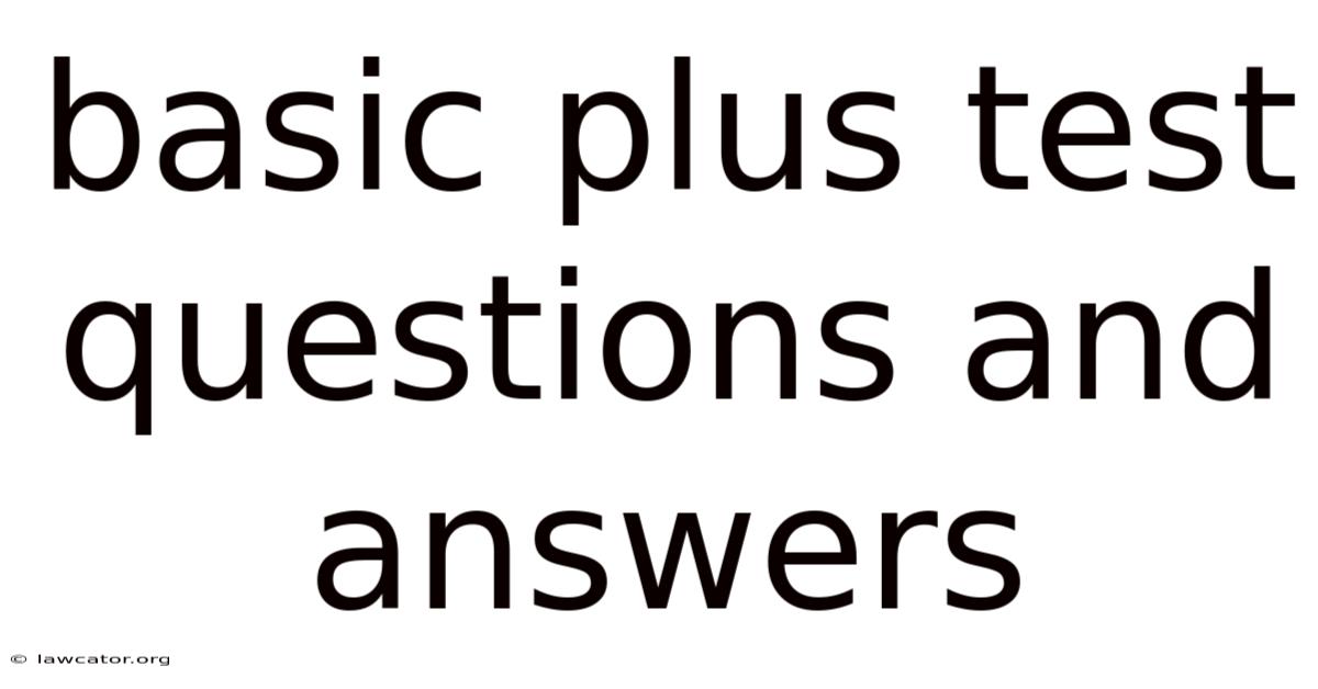 Basic Plus Test Questions And Answers