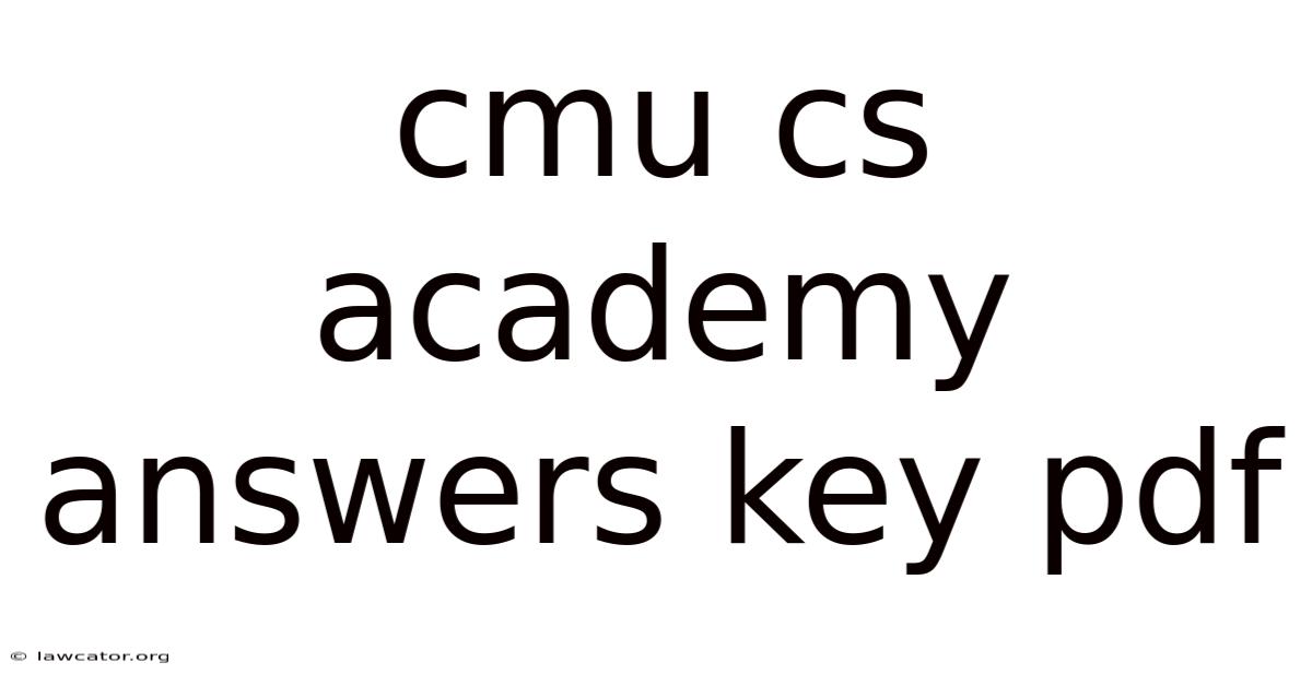 Cmu Cs Academy Answers Key Pdf
