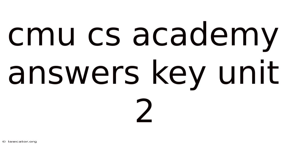 Cmu Cs Academy Answers Key Unit 2