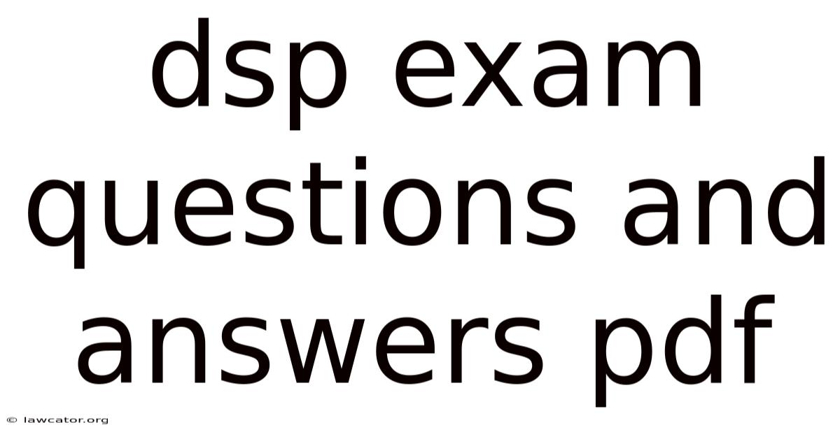 Dsp Exam Questions And Answers Pdf