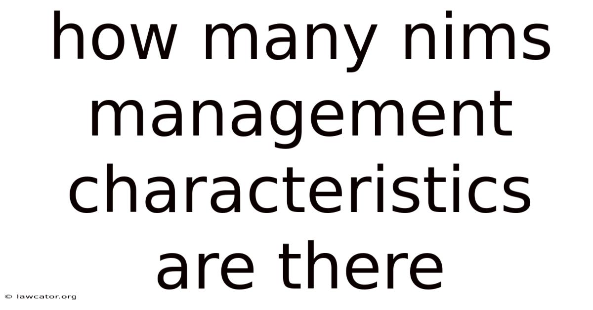 How Many Nims Management Characteristics Are There
