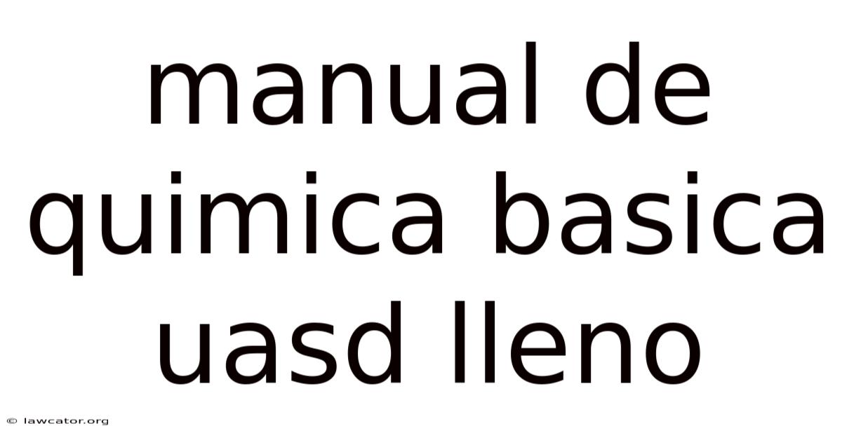 Manual De Quimica Basica Uasd Lleno