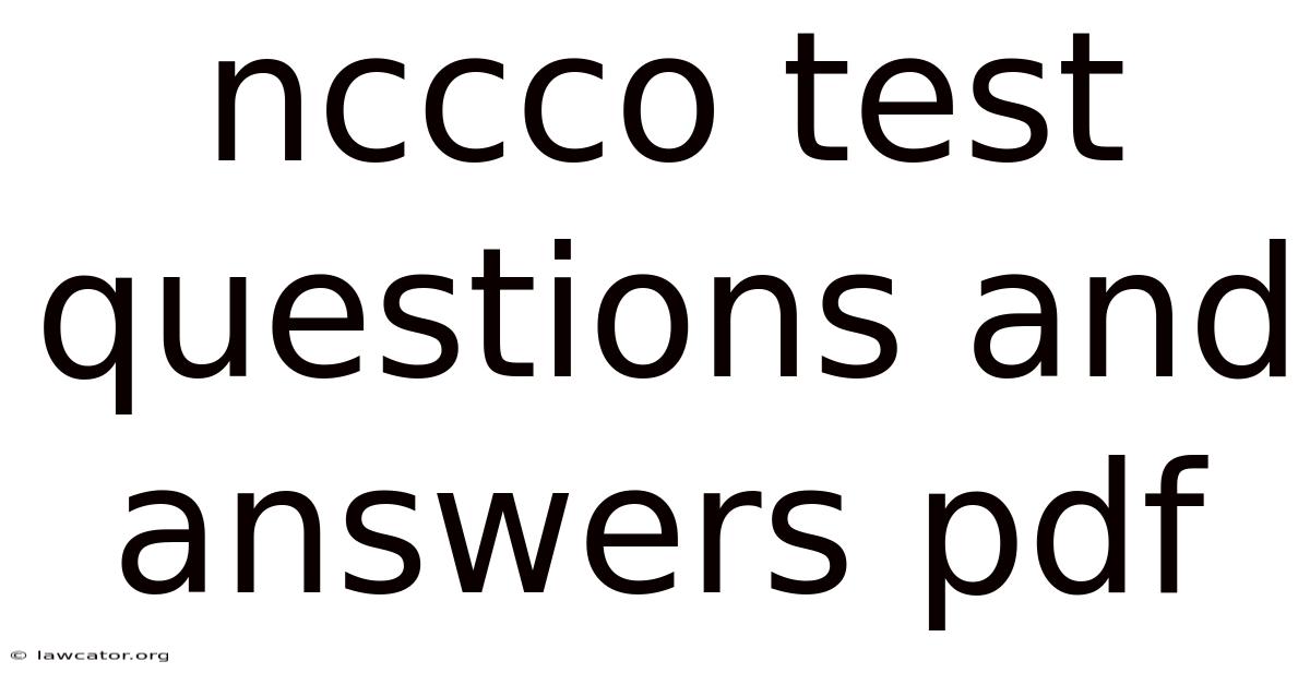 Nccco Test Questions And Answers Pdf