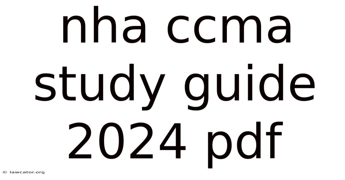 Nha Ccma Study Guide 2024 Pdf