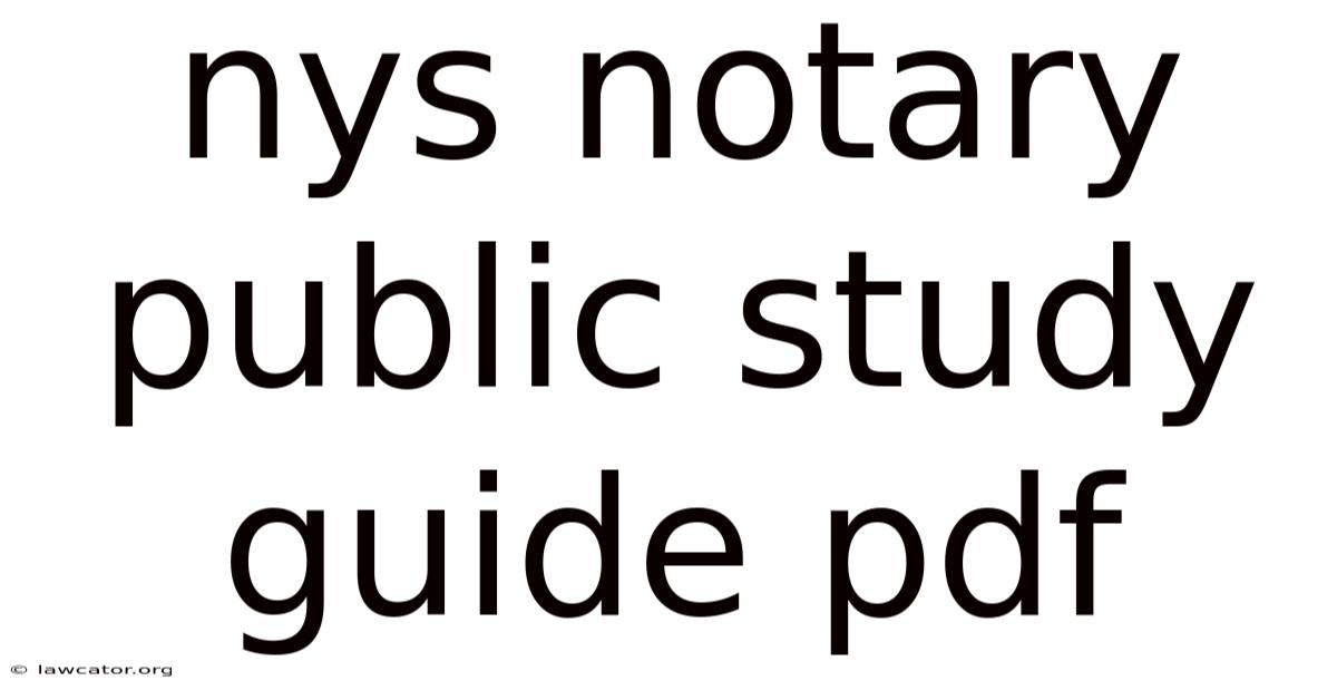 Nys Notary Public Study Guide Pdf