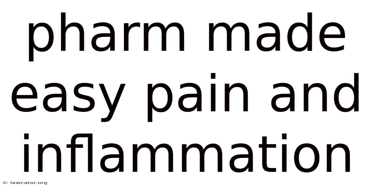 Pharm Made Easy Pain And Inflammation