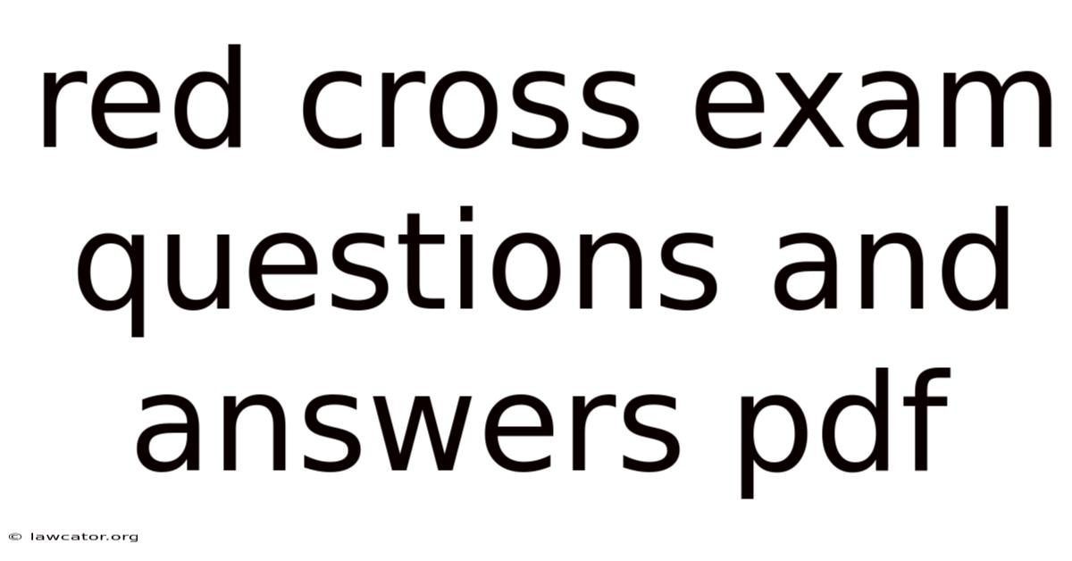 Red Cross Exam Questions And Answers Pdf