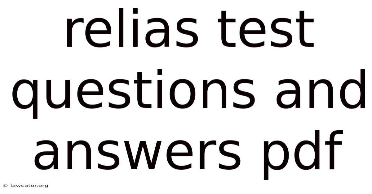 Relias Test Questions And Answers Pdf