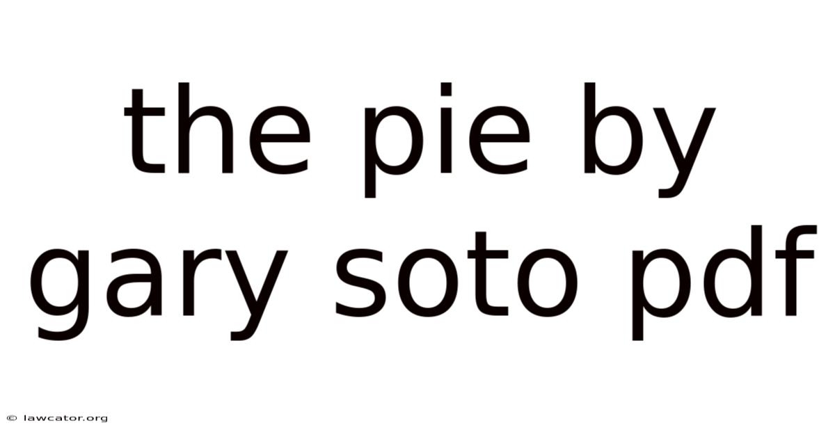The Pie By Gary Soto Pdf