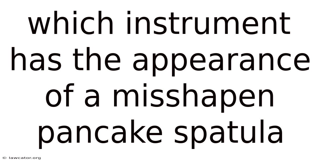 Which Instrument Has The Appearance Of A Misshapen Pancake Spatula